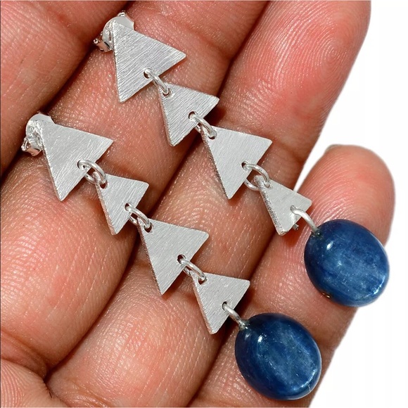 Jewelry - Blue kyanite sterling silver earrings